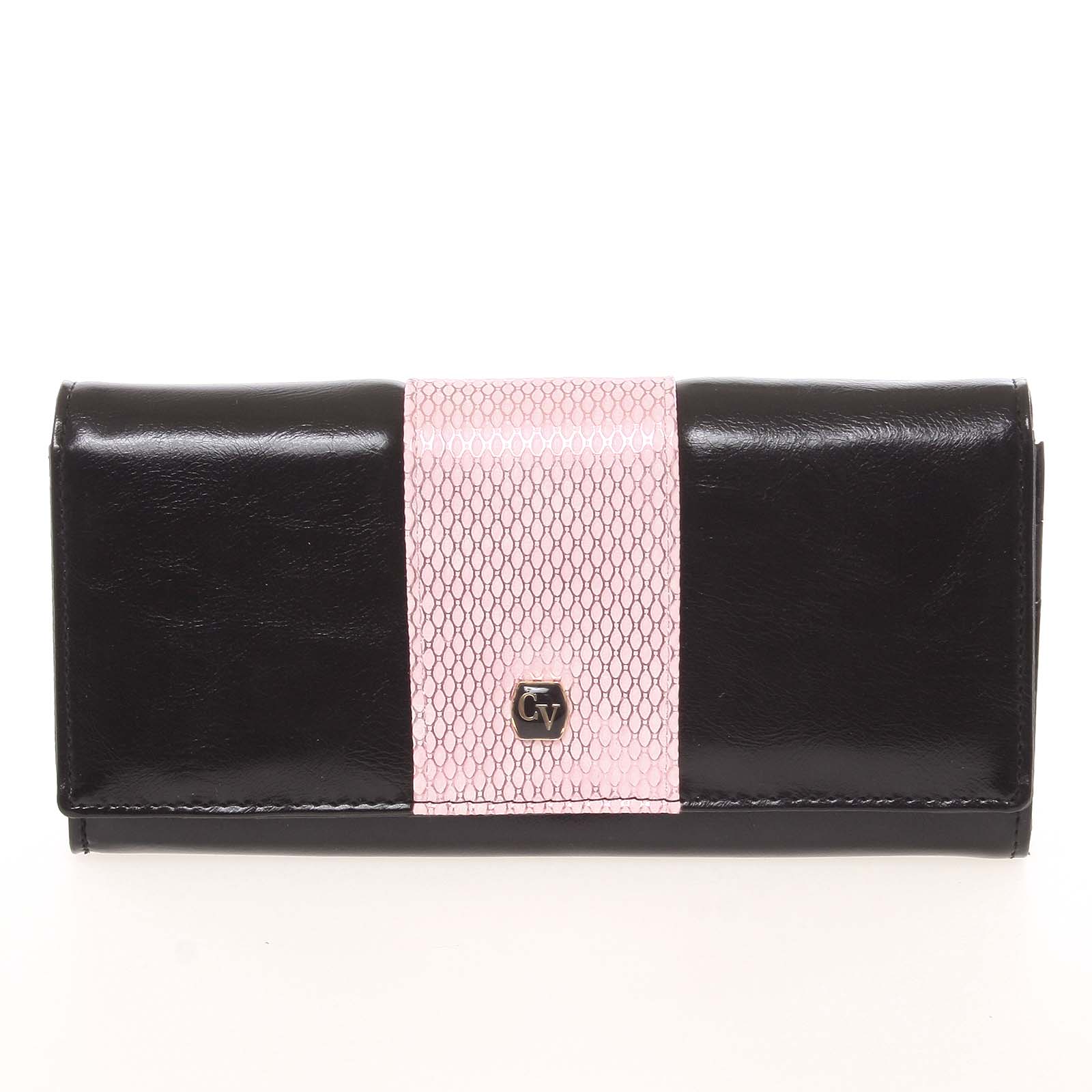 Módna dámska polokožená ružová peňaženka - Cavaldi PX244