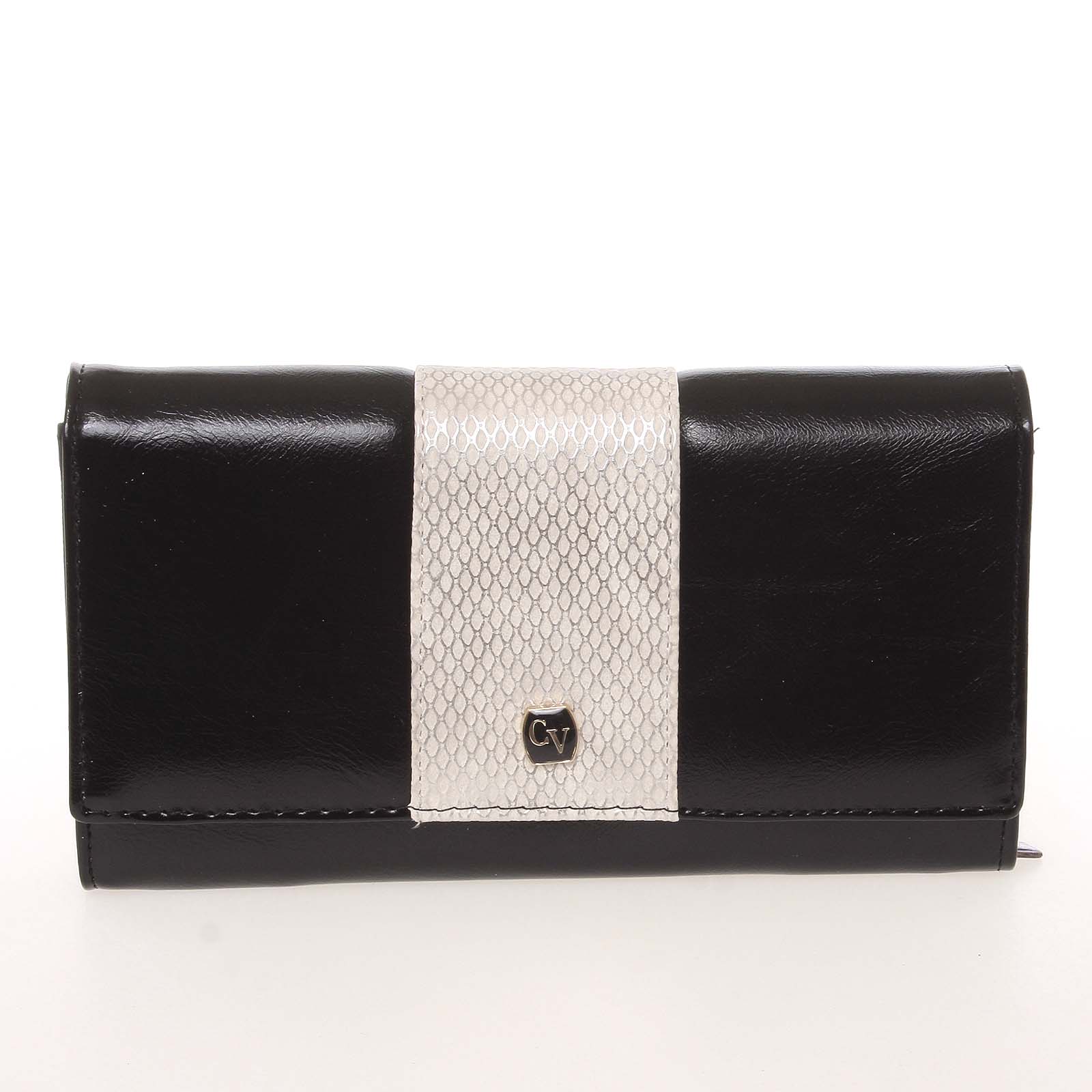 Elegantná dámska polokožená strieborná peňaženka - Cavaldi PX204