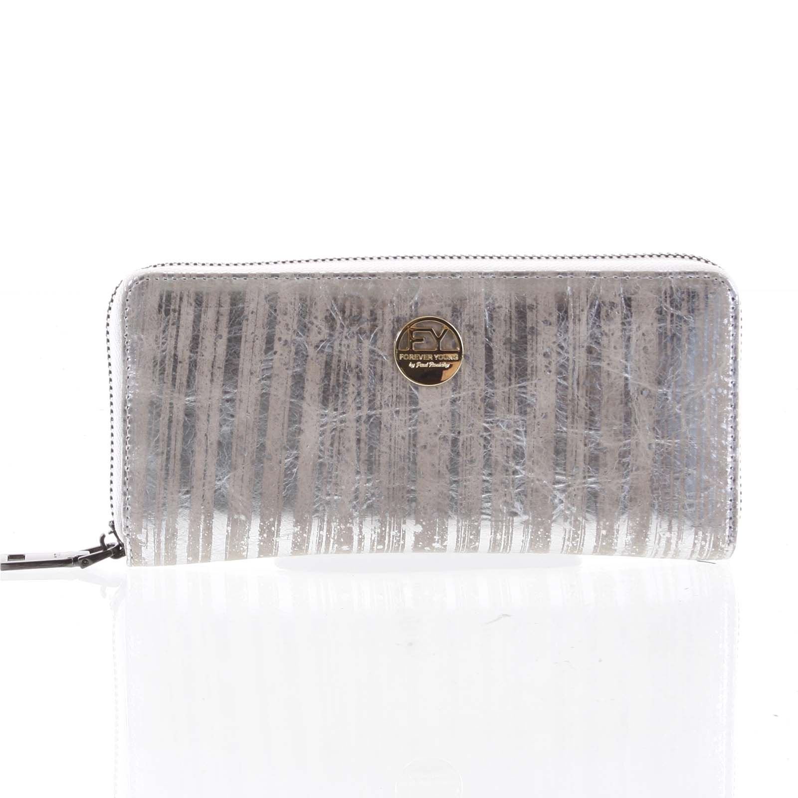 Luxusná dámska peňaženka púzdro strieborné - Rovicky 77006