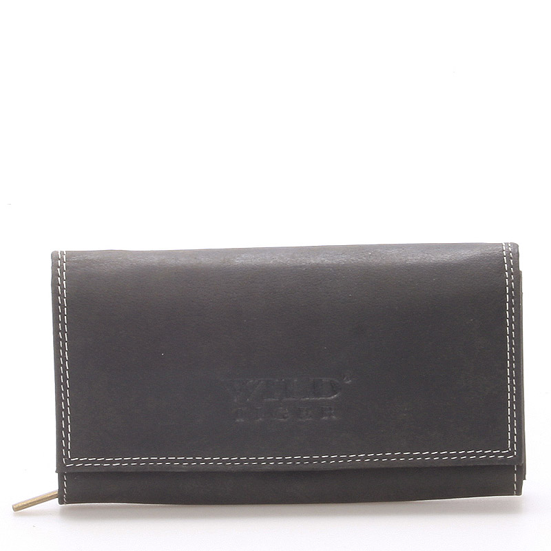 Väčšia kožená peňaženka čierna - WILD Babita