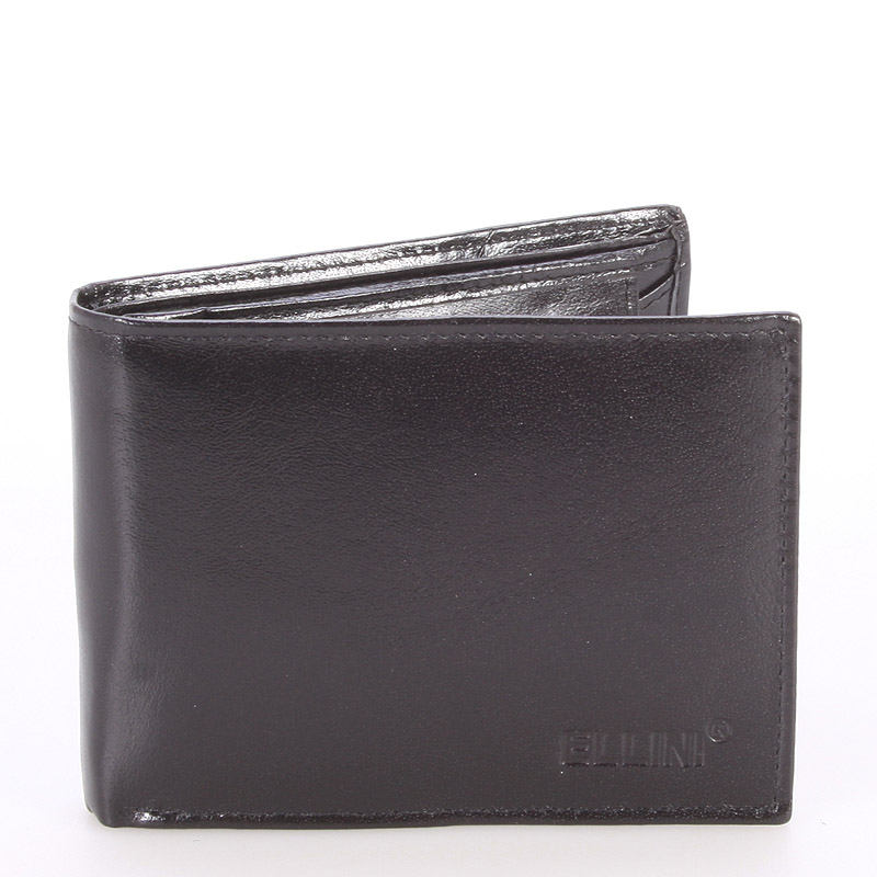 Bezpečná pánska kožená peňaženka čierna - Ellina Othe
