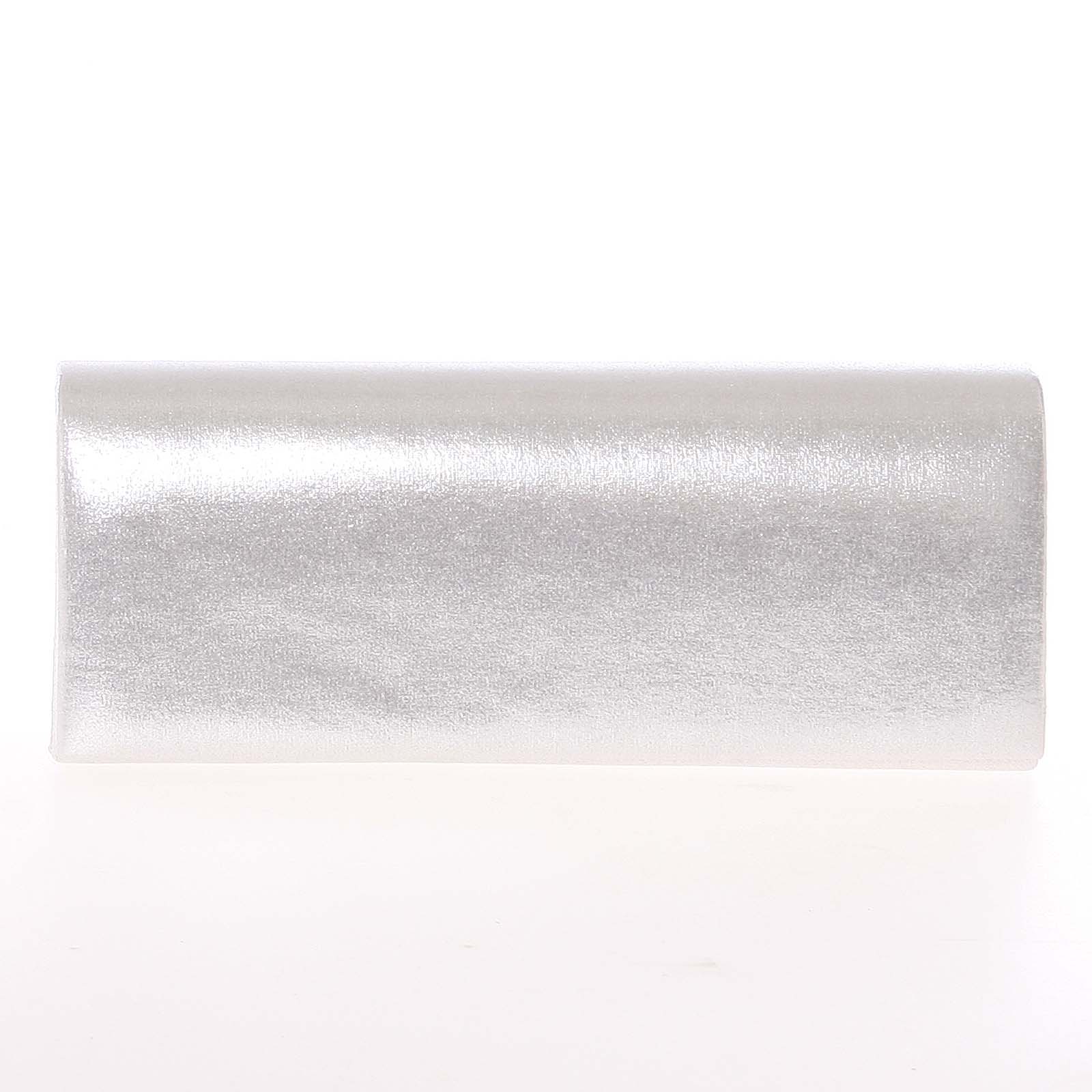 Módna dámska glitterová listová kabelka strieborná - Delami L356