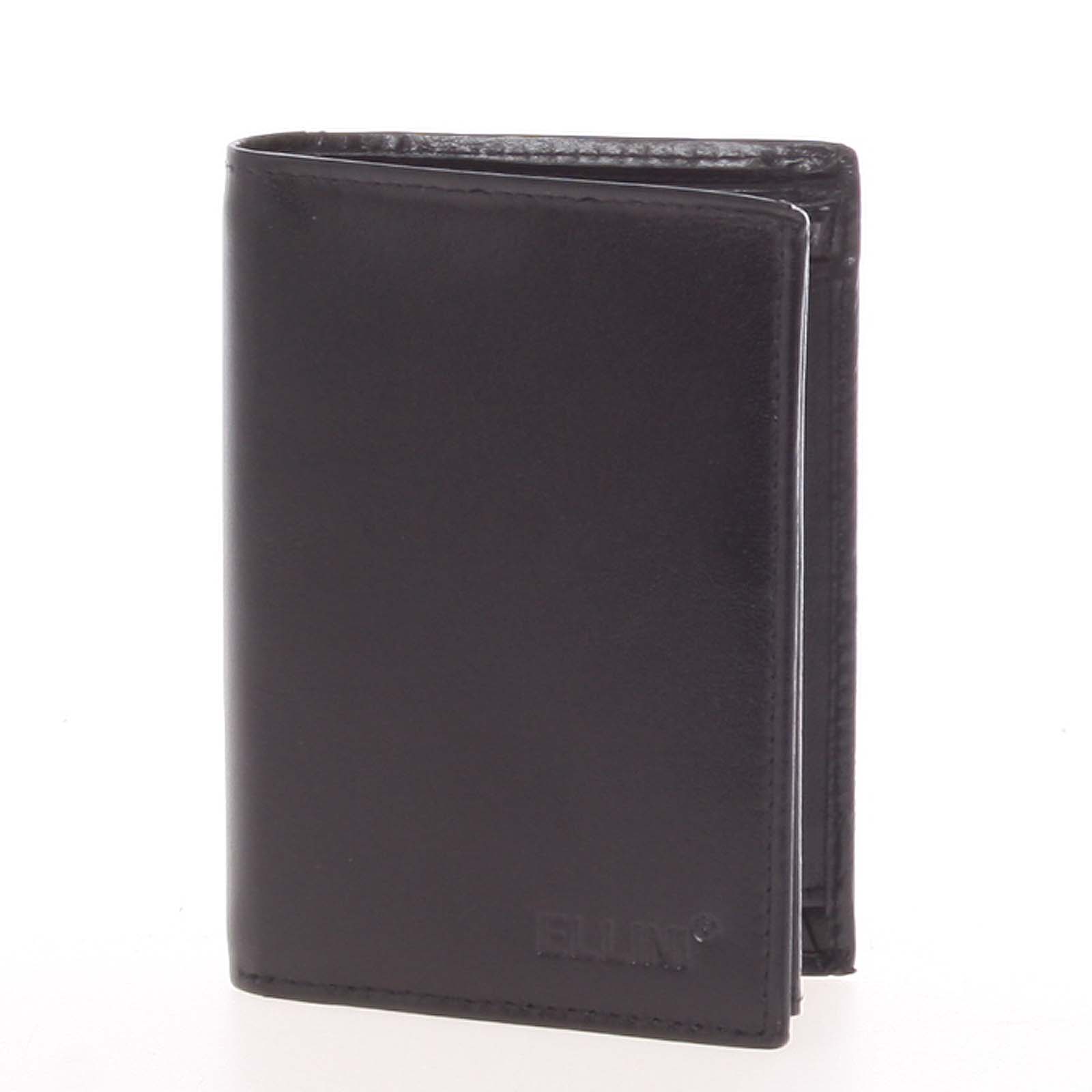 Elegantná pánska kožená voľná peňaženka čierna - Ellini Noran