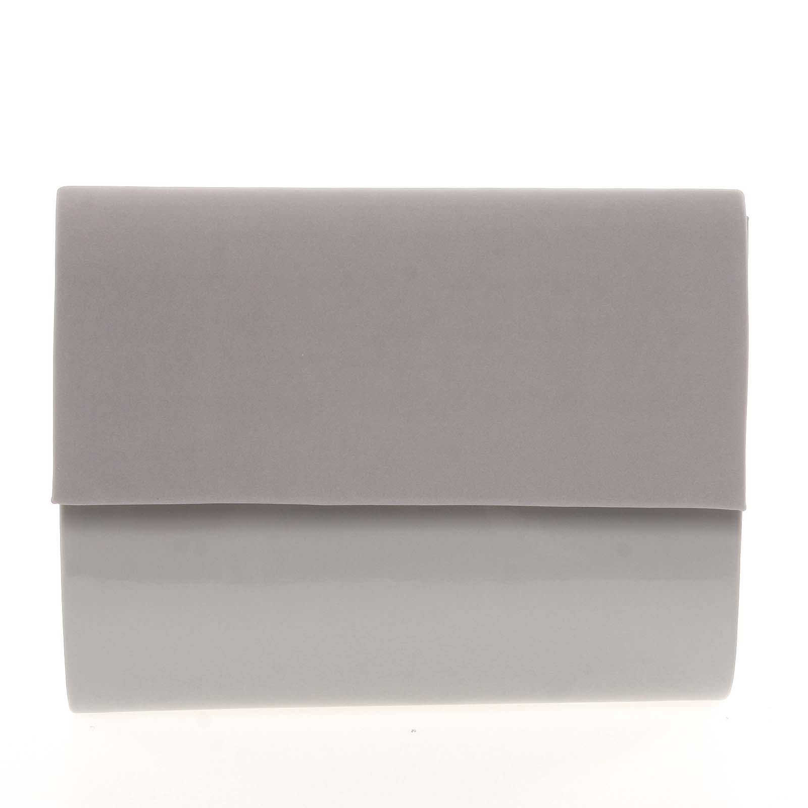 Stredná dámska elegantná listová kabelka sivá semišová - Delami Sandiego