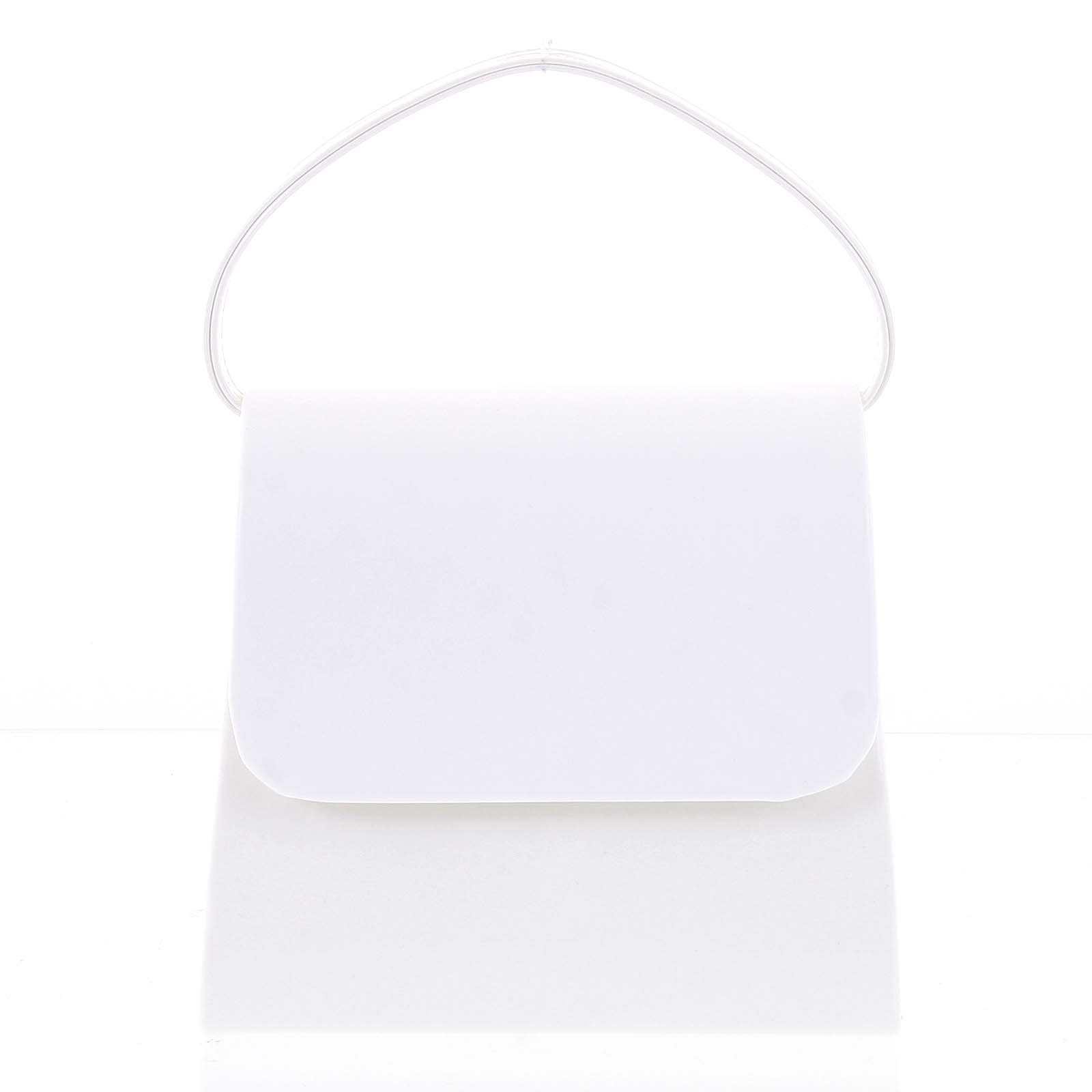 Luxusná dámska listová kabelka/kabelka lakovaná biela - Delami DM103