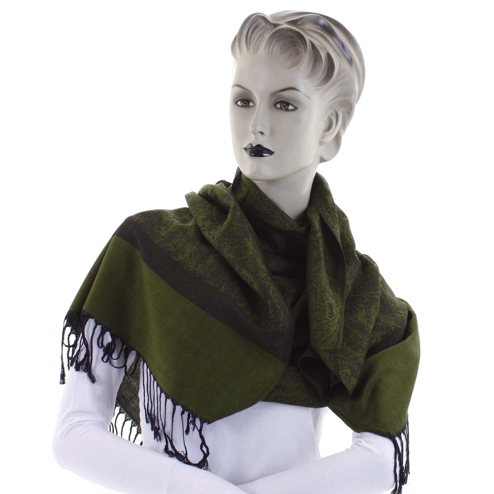 Dámsky kašmírový šál tmavozelený - CASH Andie