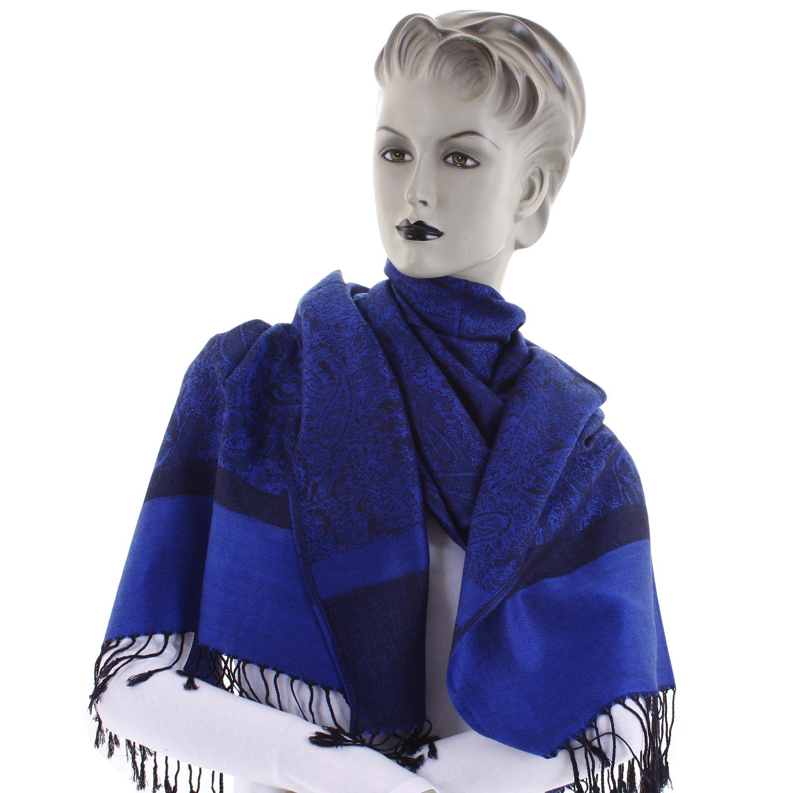 Dámsky kašmírový šál kráľovsky modrý - CASH Andie