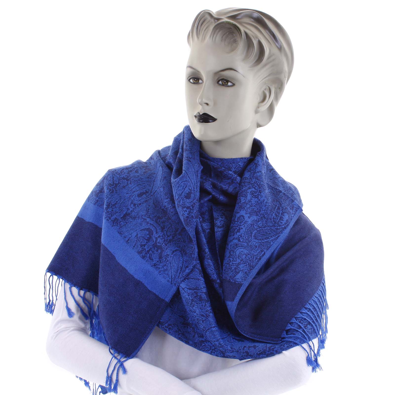 Dámsky kašmírový šál modrý - CASH Andie