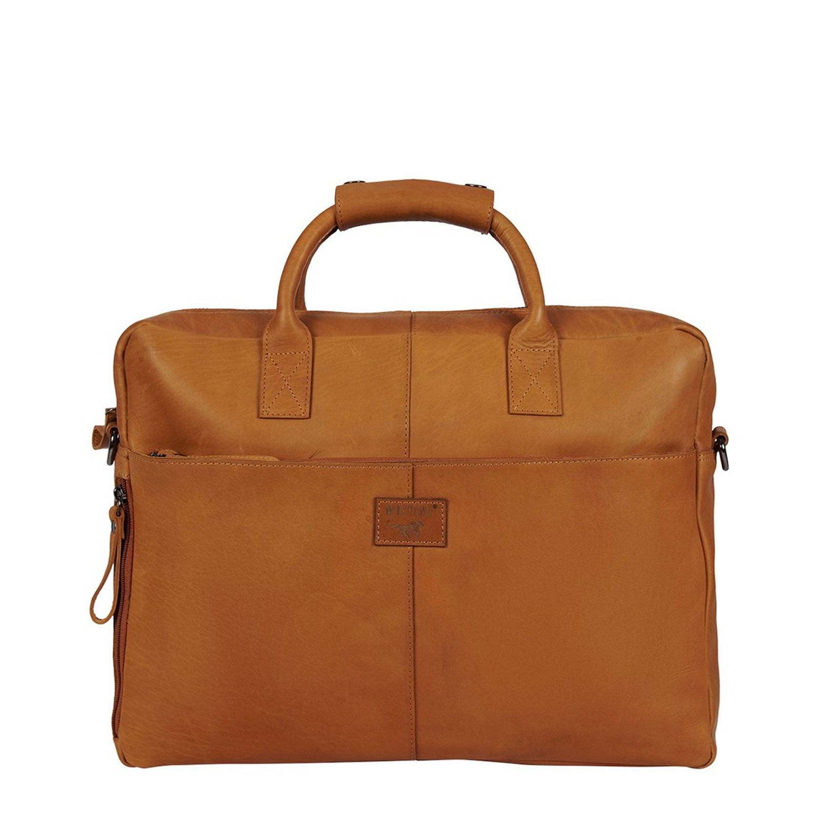 Pánska kožená taška na notebook koňaková - Mustang William