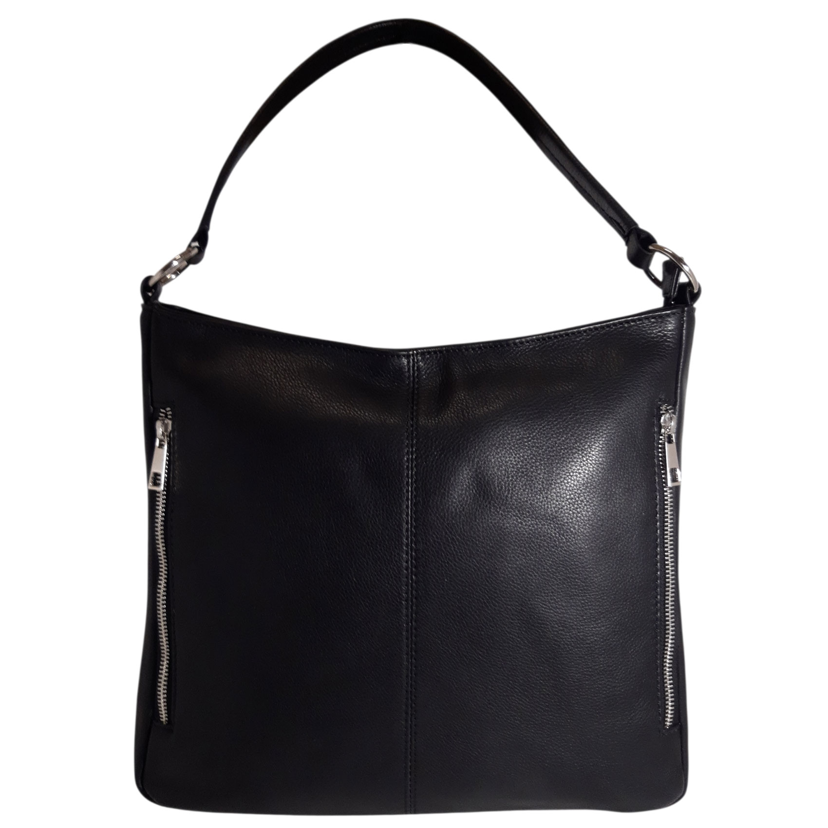 Dámska kožená kabelka cez rameno čierna - Sendi Design Clare