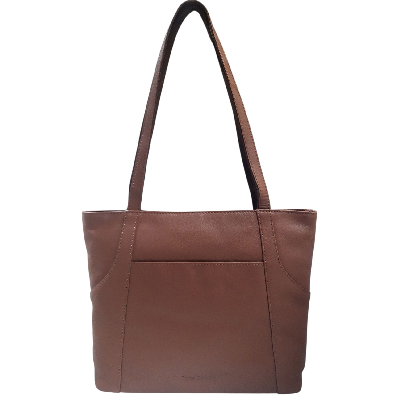 Dámska kožená kabelka cez rameno koňaková - Sendi Design Doriane