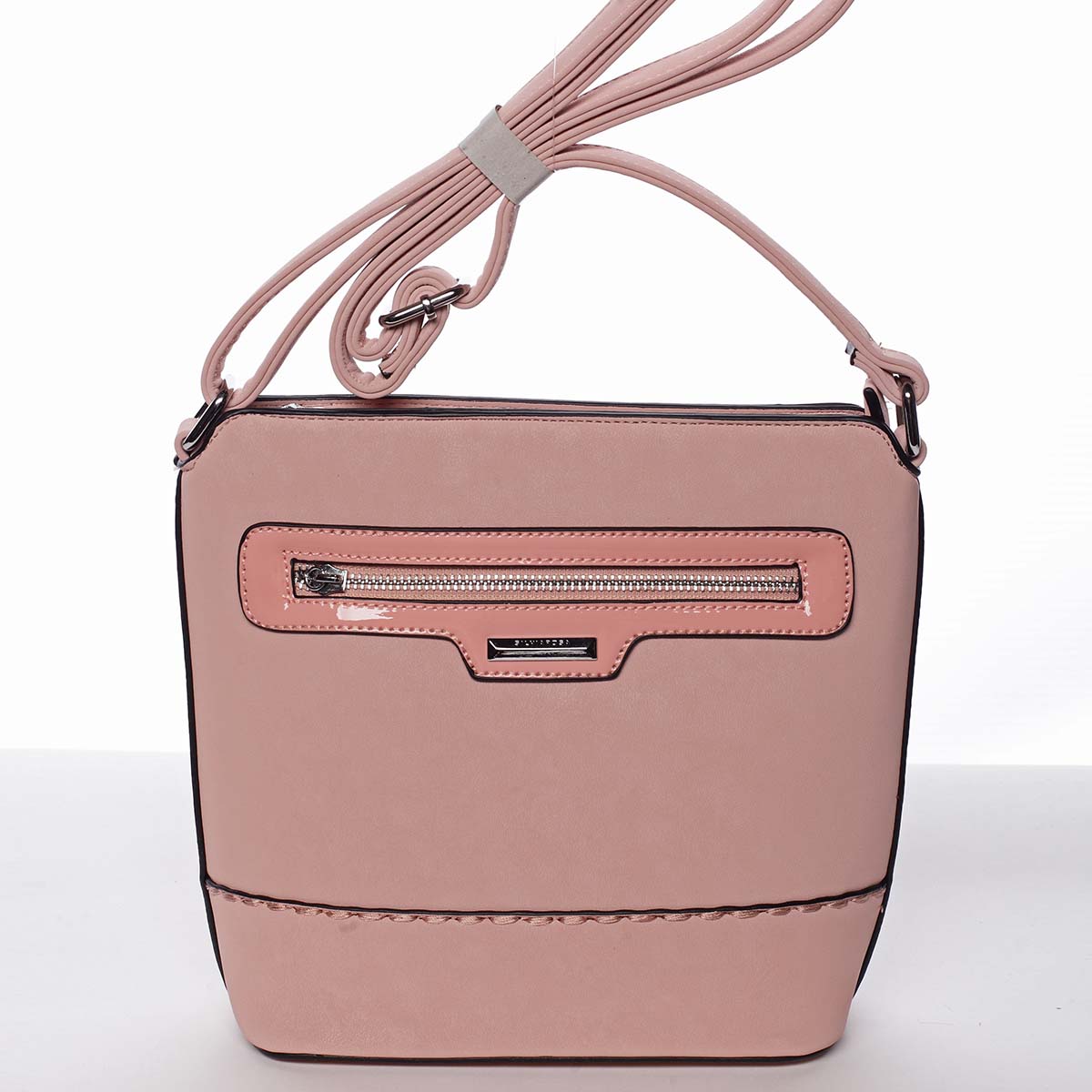 Elegantná dámska ružová crossbody kabelka - Silvia Rosa Meylin