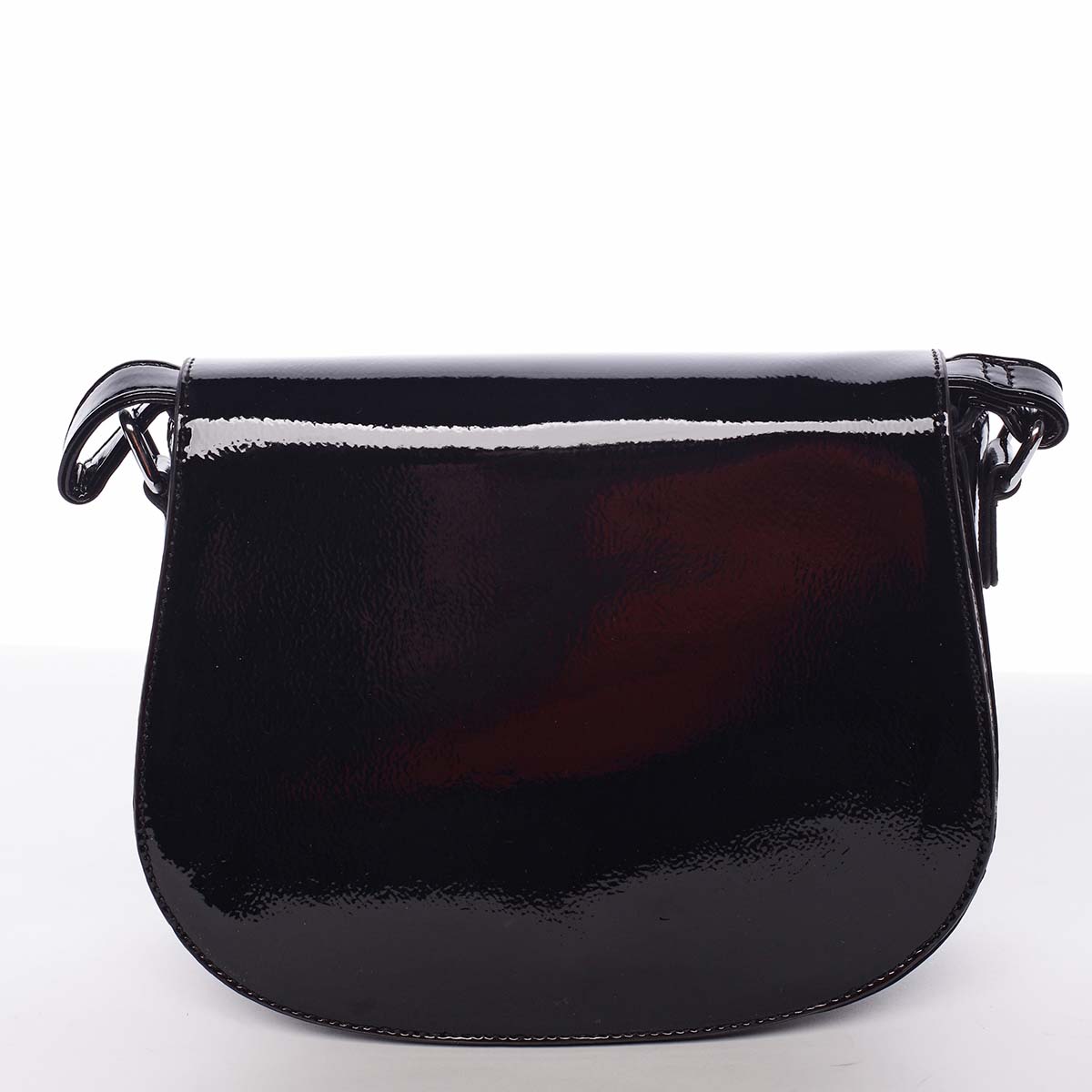 Luxusná čierna lakovaná crossbody kabelka - Silvia Rosa Kassandra