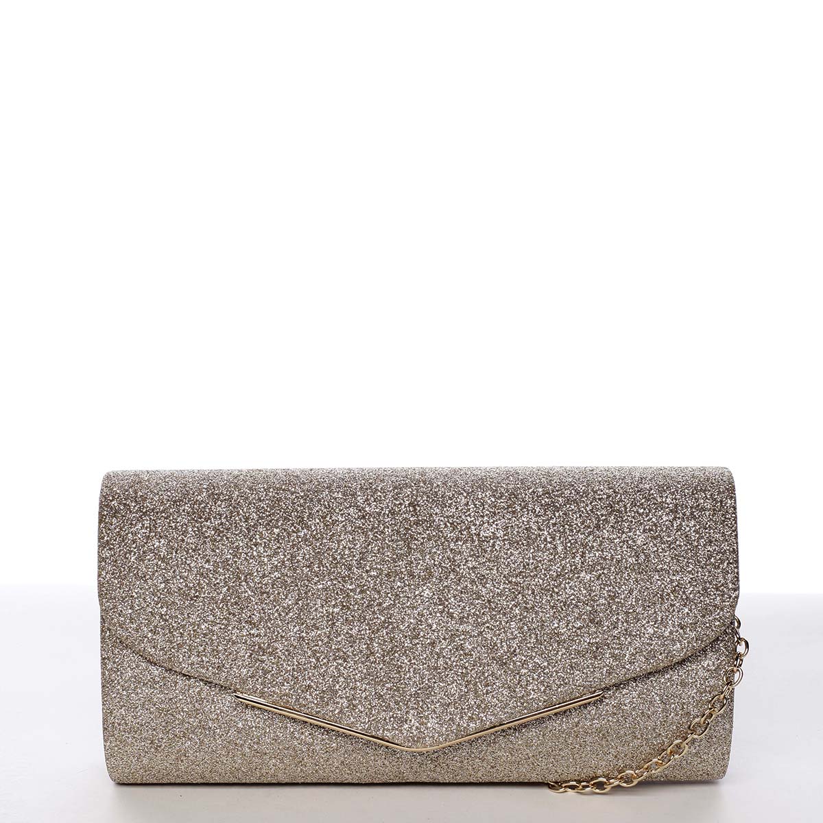 Zlatá dámska listová kabelka s glitrami - Michelle Moon Darkness
