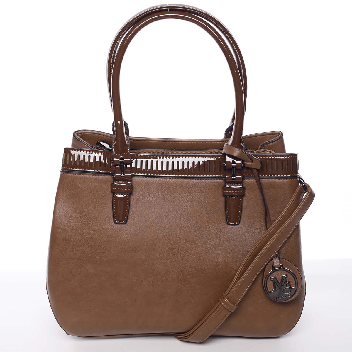 Elegantná a štýlová hnedá kabelka cez rameno - MARIA C Thalassa