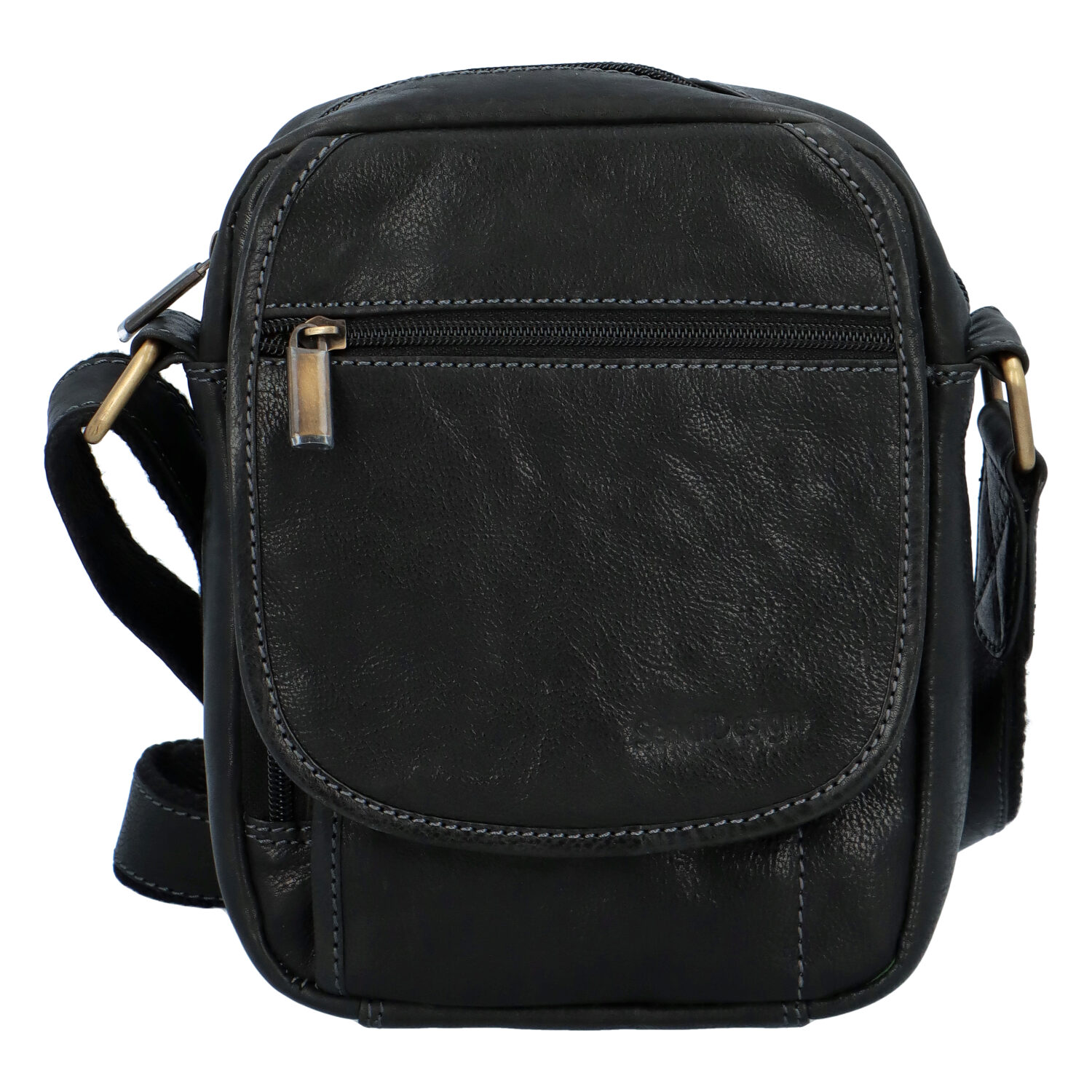 Pánska kožená taška cez rameno čierna - SendiDesign Colyn