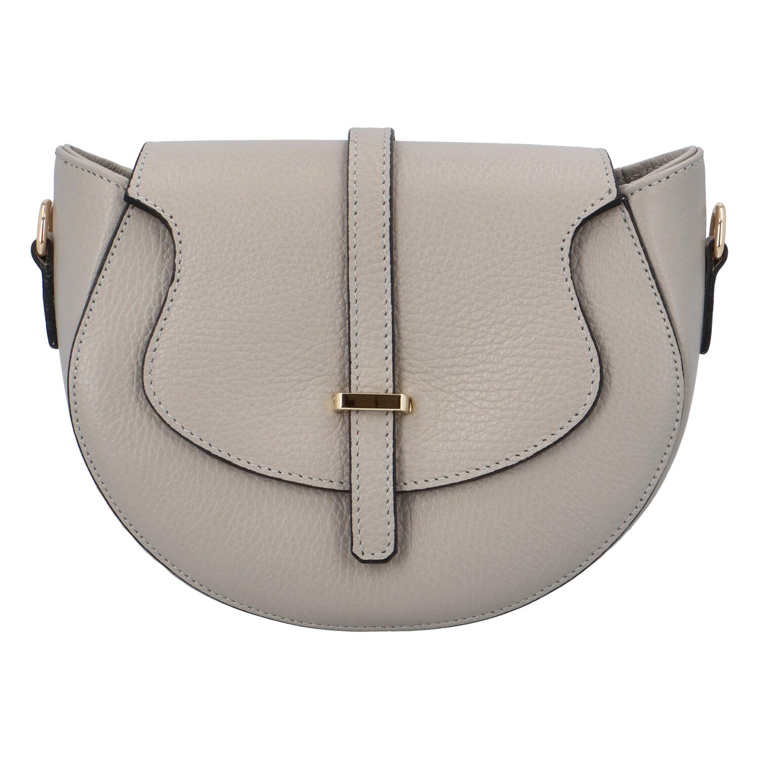 Dámska kožená crossbody kabelka svetlo šedá - ItalY Blauke