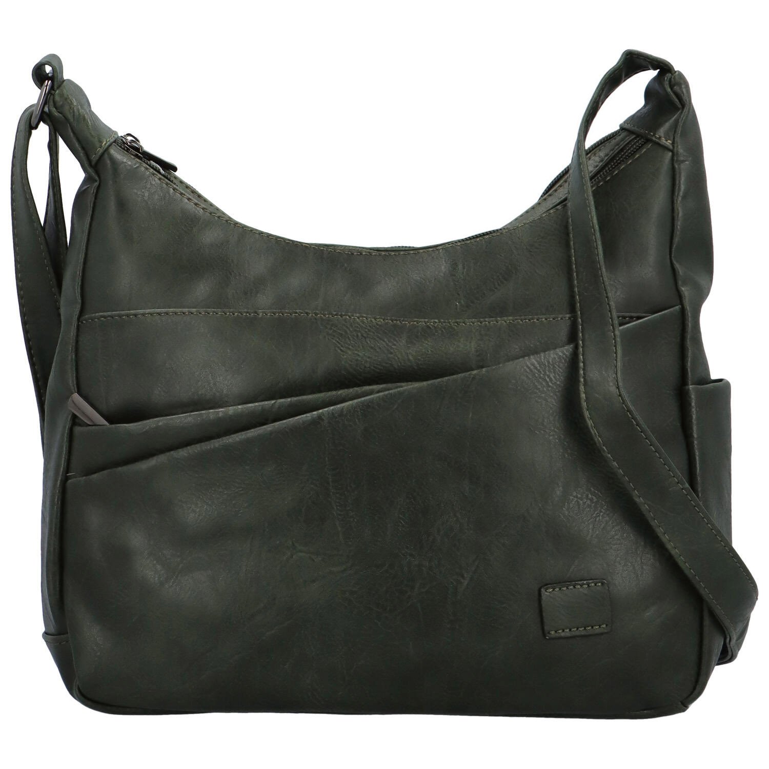 Dámska crossbody kabelka tmavo zelená - Firenze Ricco