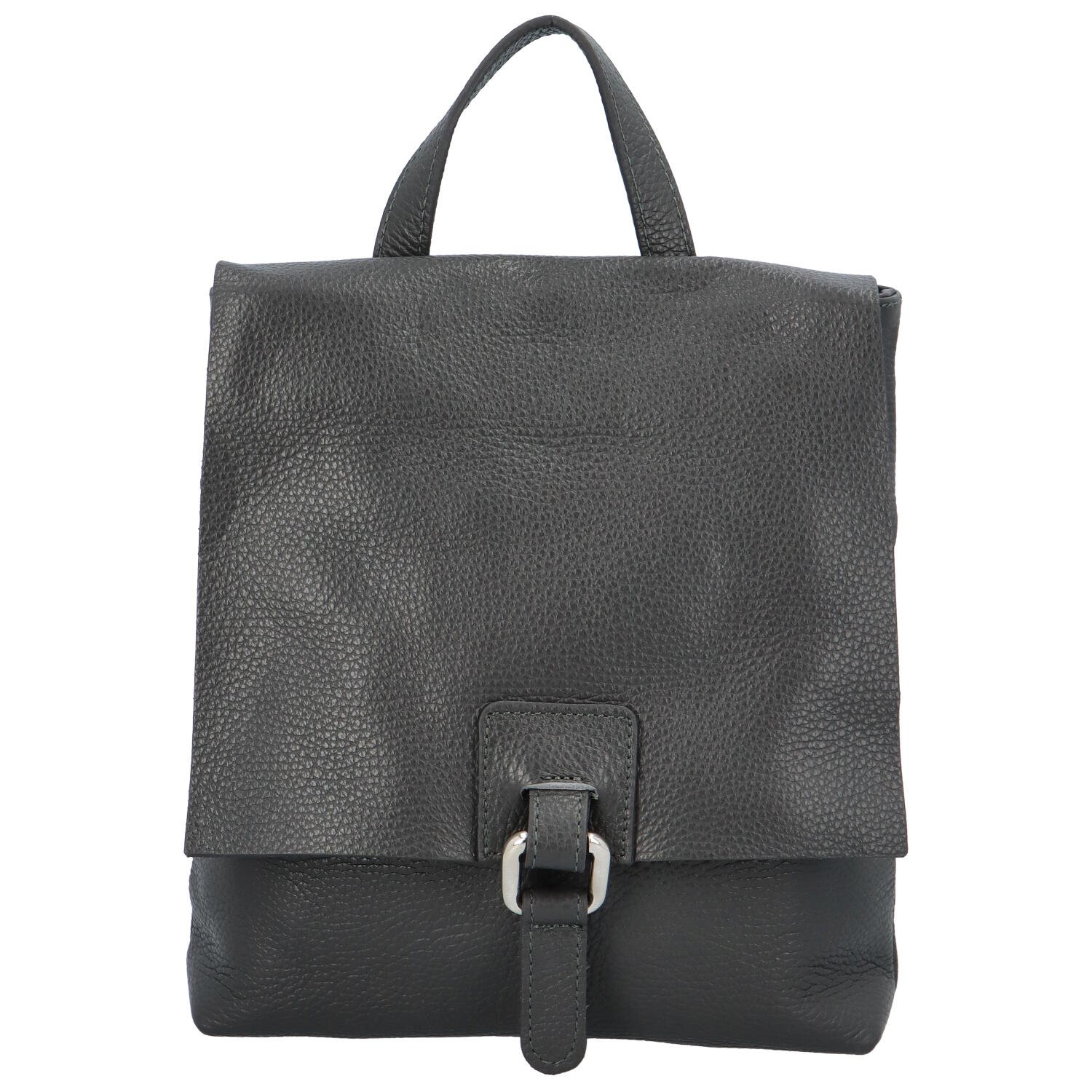Dámsky kožený batôžtek kabelka tmavo šedý - ItalY Francesco Small šedá