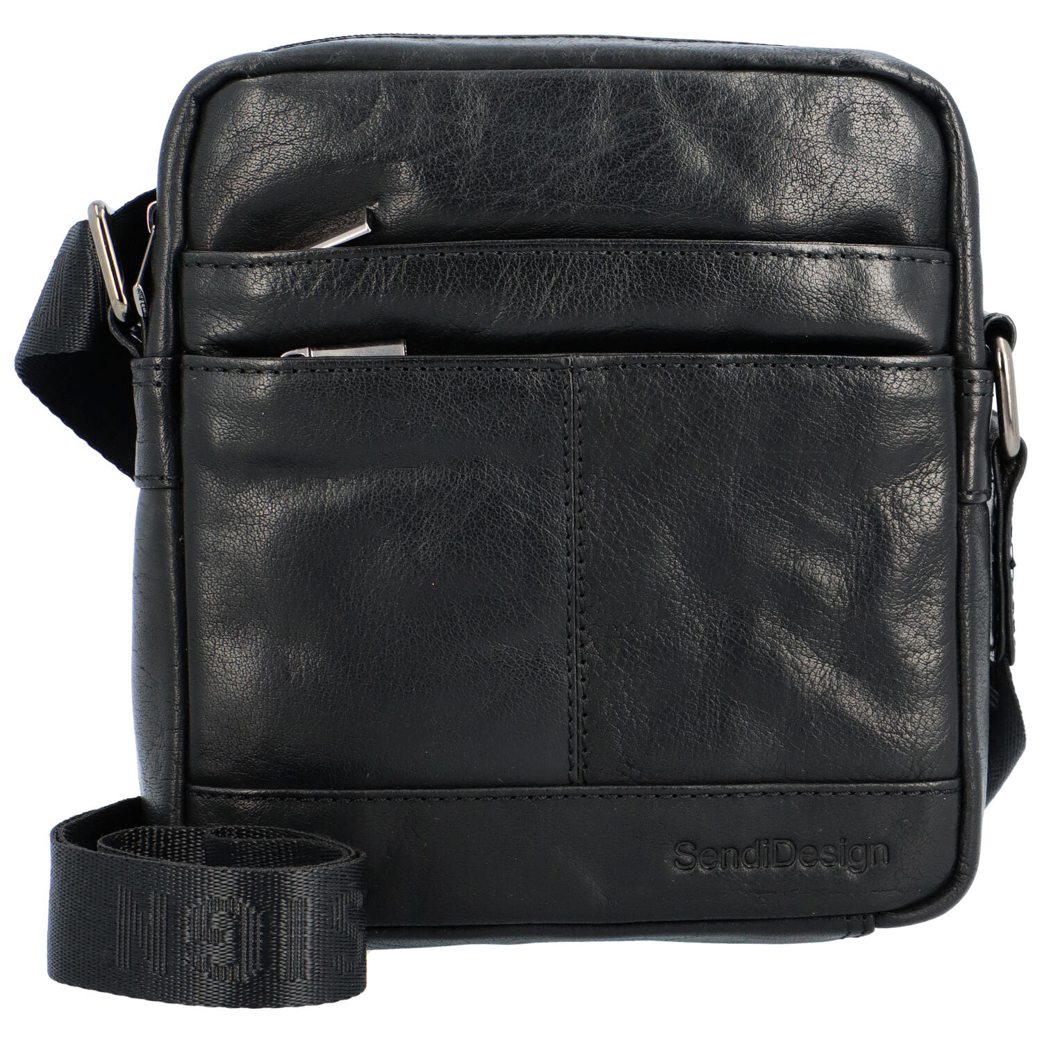 Pánska kožená taška čierna - SendiDesign Shaper B čierna