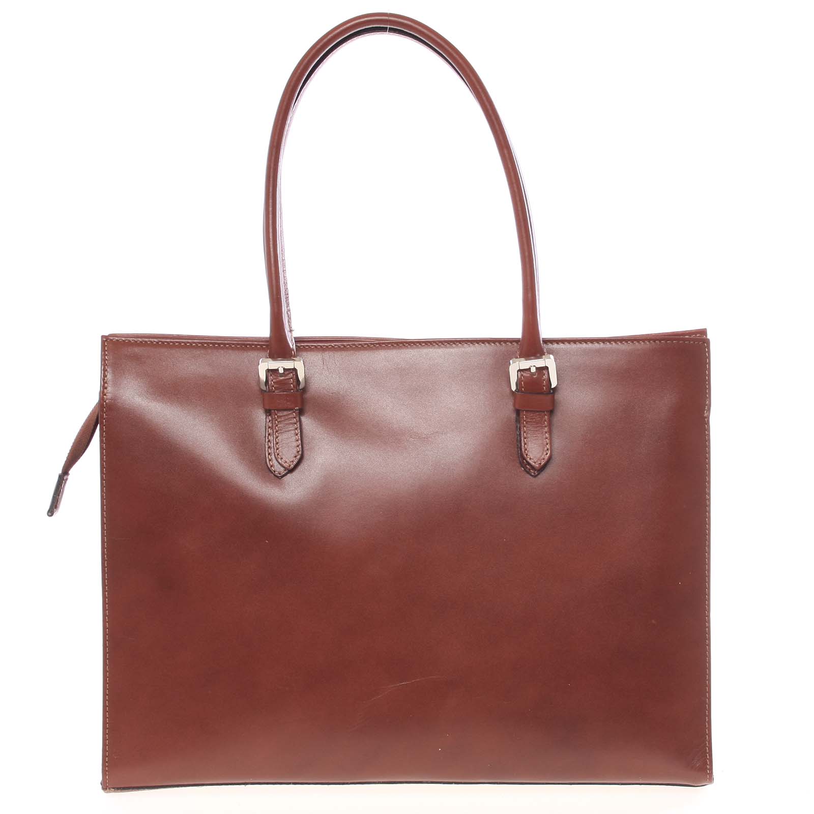 Moderná a elegantná dámska kožená kabelka hnedá - ItalY Madelia hnedá