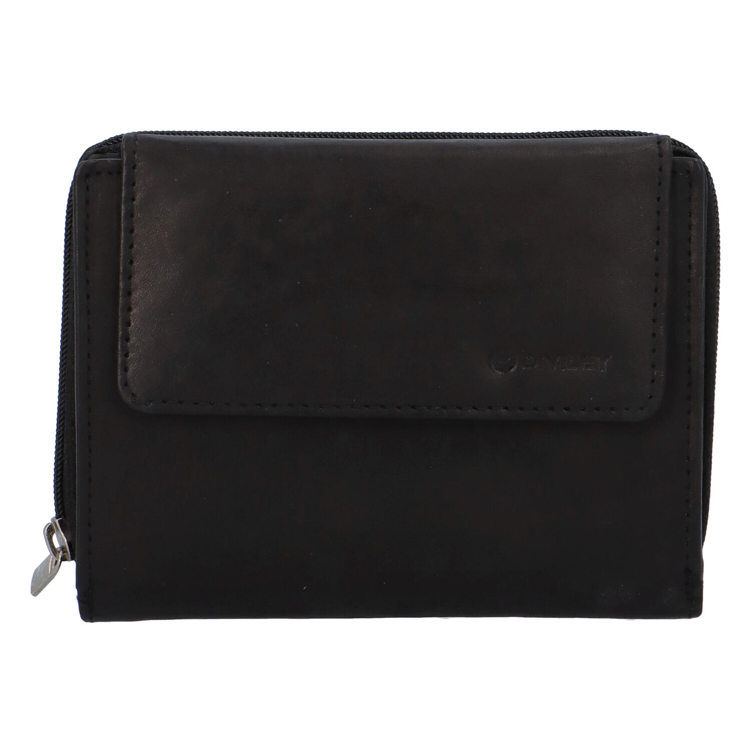 Dámska rozkladacia kožená peňaženka čierna - Diviley M4200 čierna