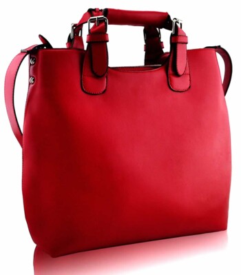 Červená kabelka L&S fashion LS00267