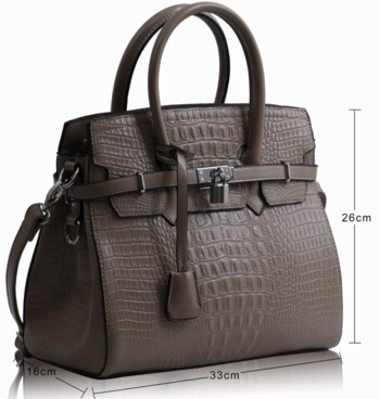 Kabelka v imitácii kroko LS Fashion LS00140C farba nude
