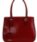 Červená elegantná lesklá kabelka LS00176
