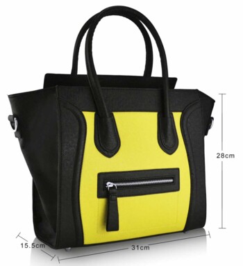 Žlto-čierna kabelka ve štýle Celine LS00143B