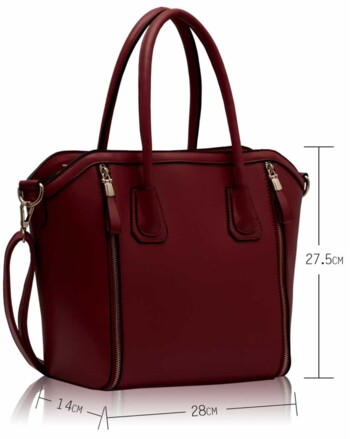 Bordó trendy kabelka LS00146