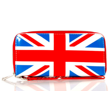Peňaženka s britskou vlajkou s dvojitým zipsom
