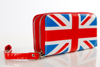 Peňaženka s britskou vlajkou s dvojitým zipsom