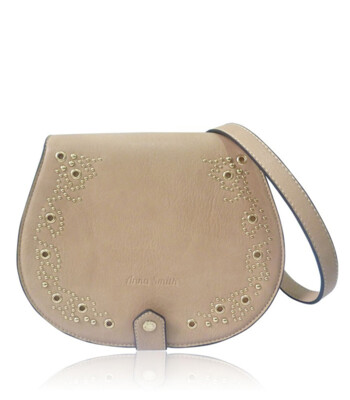 Nude pevnejšia crossbody kabelka Anna Smith S2144