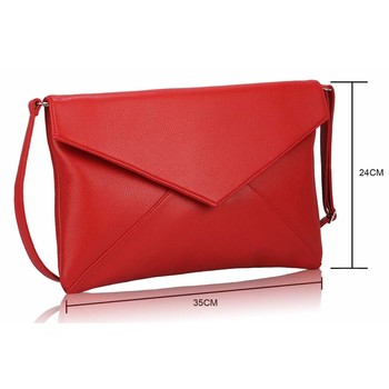 Červená listová kabelka LS Fashion LSE00220