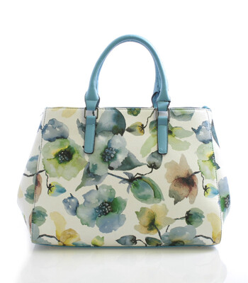 Tyrkysová kvetovaná kabelka Delami D597