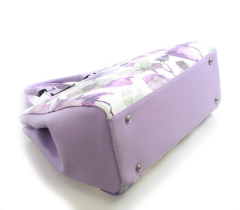 Fialová kvetovaná kabelka Delami D597