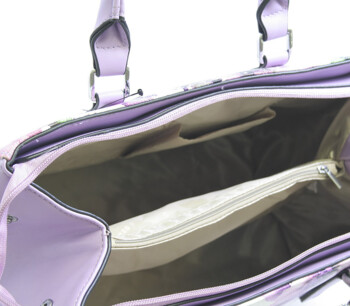 Fialová kvetovaná kabelka Delami D597