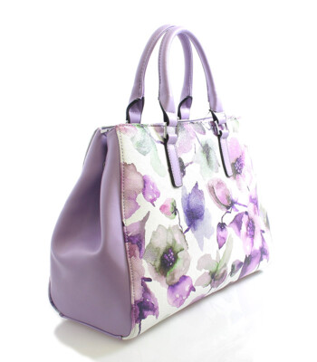 Fialová kvetovaná kabelka Delami D597