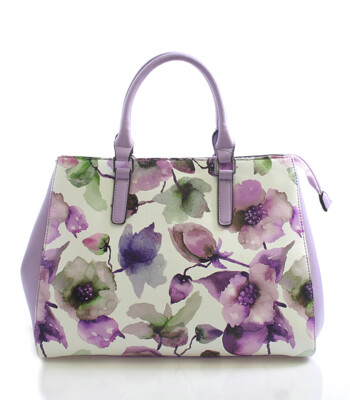 Fialová kvetovaná kabelka Delami D597