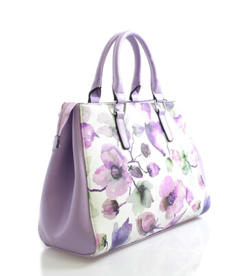 Fialová kvetovaná kabelka Delami D597