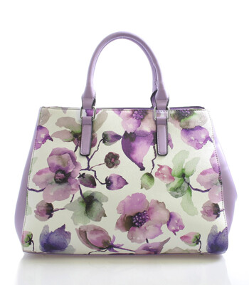 Fialová kvetovaná kabelka Delami D597