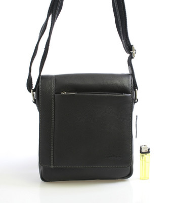 Čierna luxusná kožená taška IG702