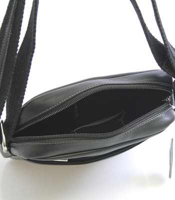 Čierna luxusná kožená taška IG710