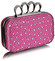 Luxusná ružová kamienková listová kabelka s boxerom LSE00119
