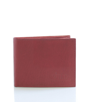 Červená kožená peněženka WILD collection W509
