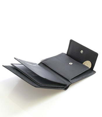Čierna peňaženka z teľacej kože SendiDesign T5700