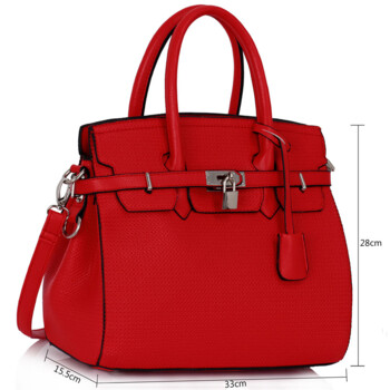 Červená kabelka L&S fashion LS00140