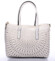 Biela perforovaná kabelka cez rameno David Jones Graffiti