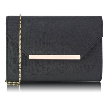 Luxusná čierna listová kabelka LS Fashion 0293